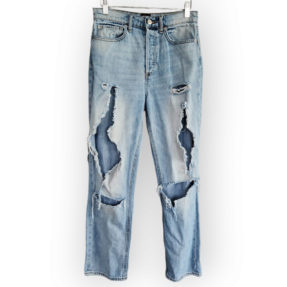 BDG Urban Outfitters High Waisted Ripped Mom Jeans 25 - Picture 1 of 6